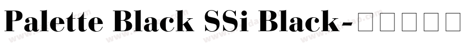 Palette Black SSi Black字体转换